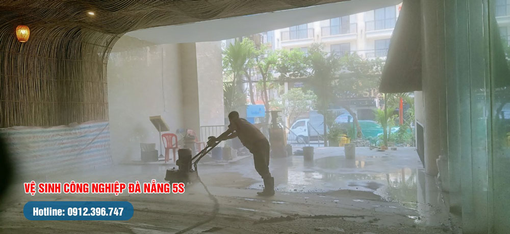 Giai đoạn mài sàn bê tông