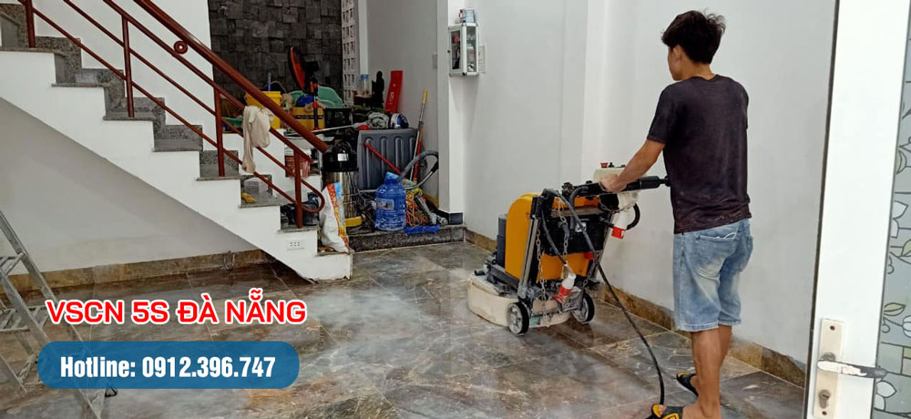 Dịch vụ mài đánh bóng sàn đá nhà ở tại Đà Nẵng