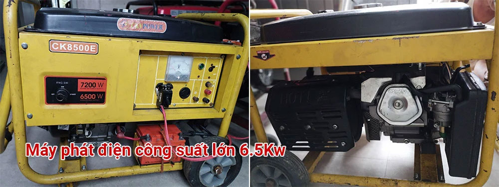 Cho thuê máy phát điện công suất lớn 6.5Kw
