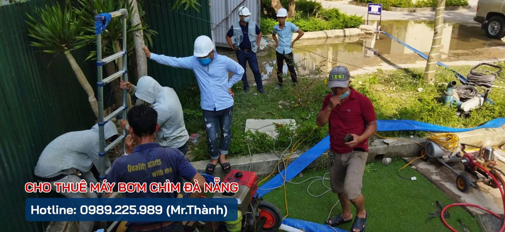 Sử dụng máy bơm chìm trong công tác vệ sinh bể nước ngầm chung cư, khách sạn